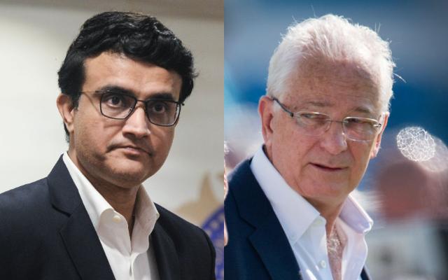 Sourav Ganguly and David Gower