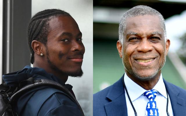 Jofra Archer and Michael Holding