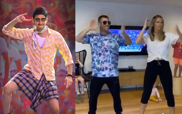 David Warner & Candice dancing on Mahesh Babu's 'Mind Block'