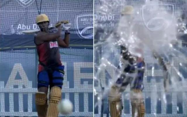 Andre Russell glass shatter
