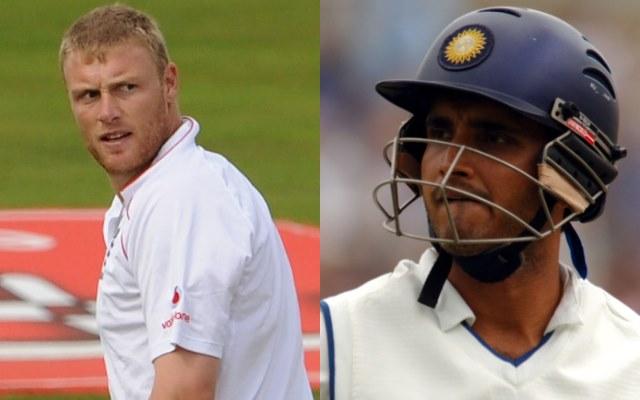 Andrew Flintoff and Sourav Ganguly