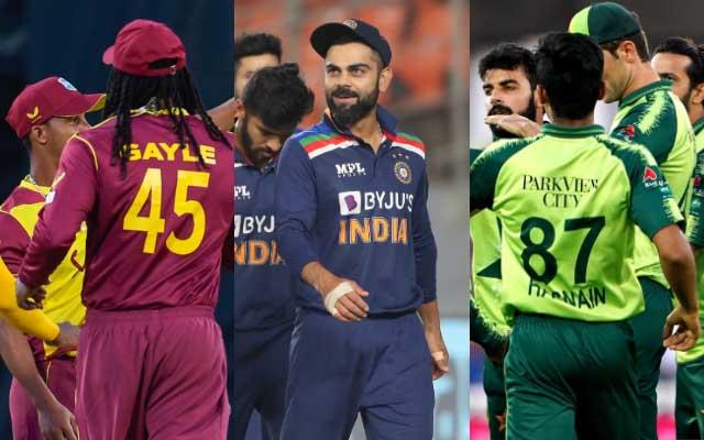 West Indies, India and Pakistan