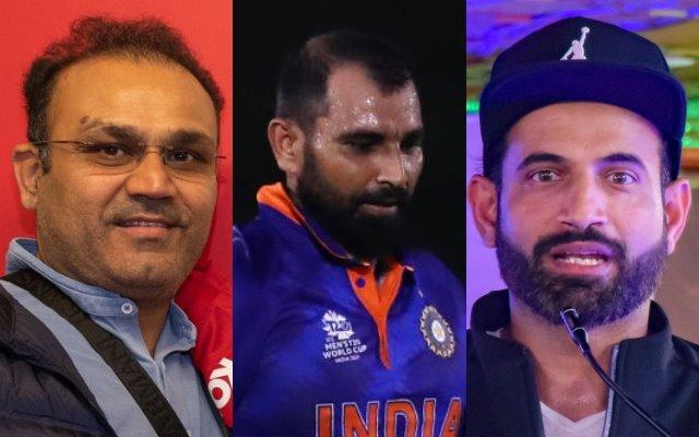 Virender Sehwag, Mohammed Shami and Irfan Pathan
