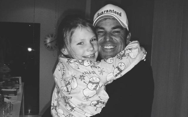 Shane Warne with his Daughter