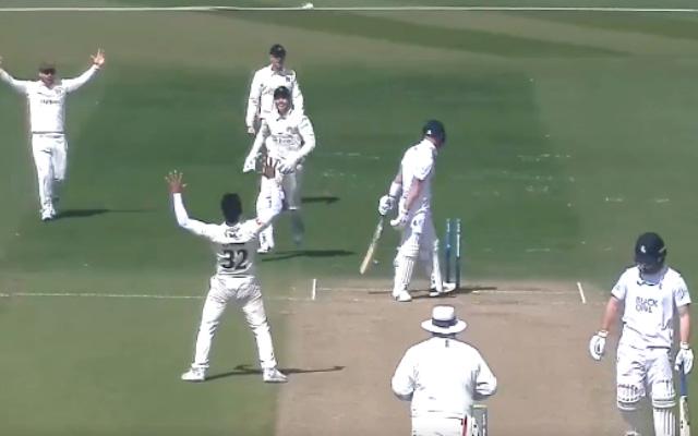 Hasan Ali's first County Championship wicket