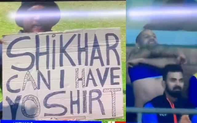 Shikhar Dhawan during the 3rd ODI against Zimbabwe