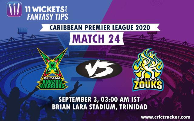 Guyana Amazon Warriors are expected to win this match.