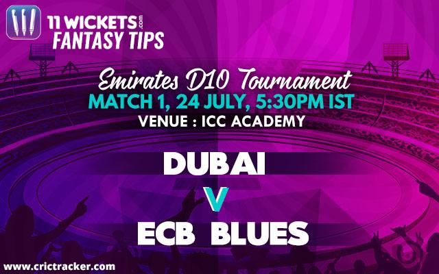 ECB Blues are expected to win this match.