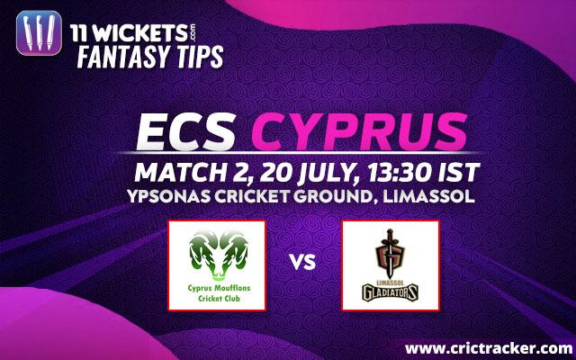 Limassol Gladiators CC is expected to win this match.