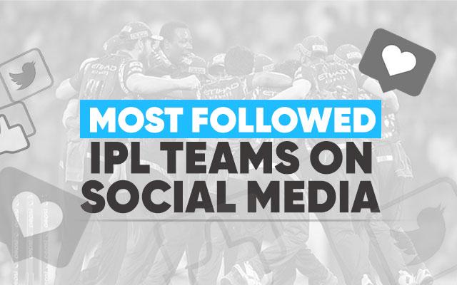 Which team is the most followed on social media when it comes to the IPL?