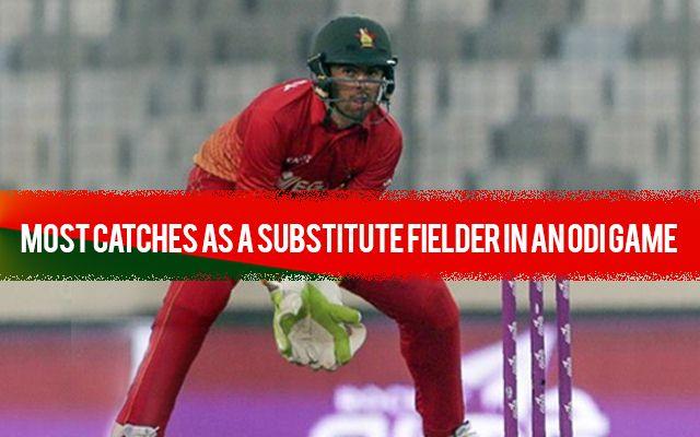 Most catches as a substitute fielder in an ODI | CricTracker.com