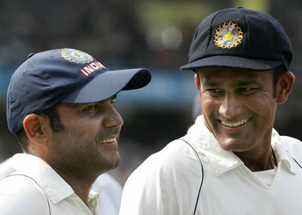 Virender Sehwag and Anil Kumble