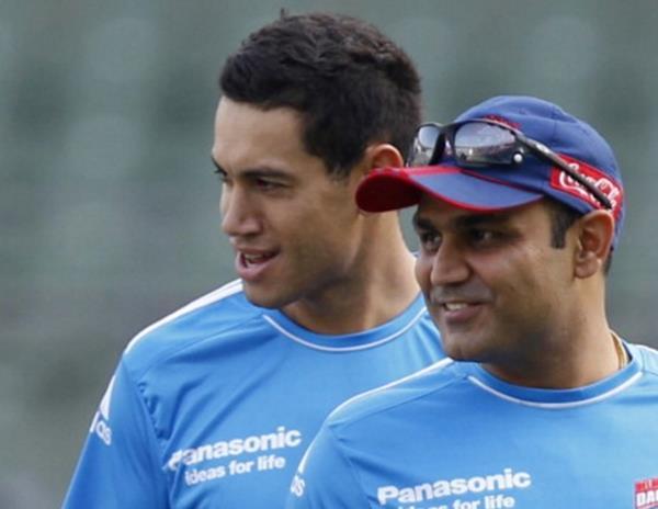 Virender Sehwag and Ross Taylor