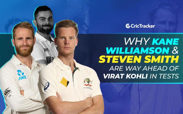As things stand at the moment, Steve Smith and Kane Williamson are well ahead of Virat Kohli in Tests.