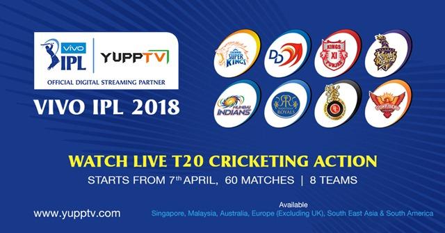 Users in all these countries can live stream the T20 tournament on YuppTV.
