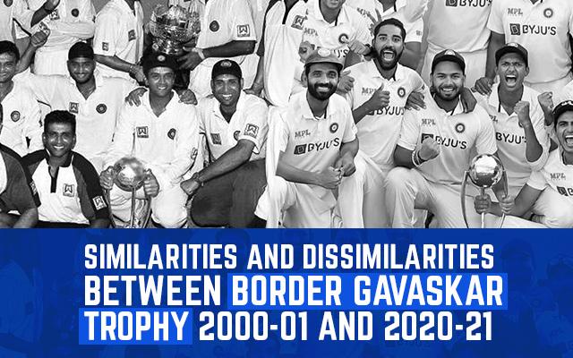 The 2-1 victory over the Kangaroos reminded the cricket fans of another thrilling series that India had won at home in 2001 under Sourav Ganguly. What are the similarities and dissimilarities between the two series?
