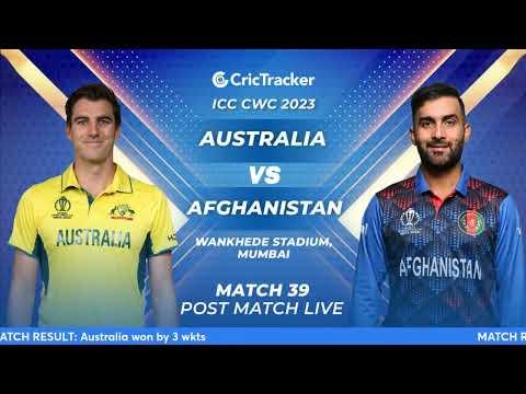 🔴 ICC Men's ODI World Cup, AUS vs AFG - Post-Match Analysis