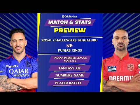 RCB vs PBKS | IPL 2024 | Match Preview and Stats | Fantasy 11 | Crictracker