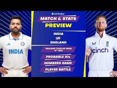 India vs England | 4th Test | Match Preview and Stats | CricTracker
