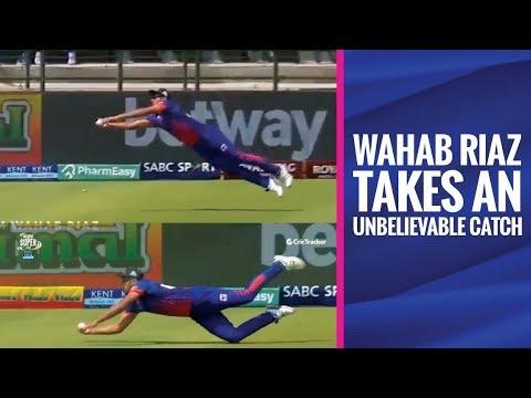 MSL 2019: Wahab Riaz takes an outstanding catch to dismiss Faf du Plessis