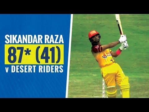Qatar T10 League 2019: Sikandar Raza's magnificent innings of 87*(41) vs Desert Riders