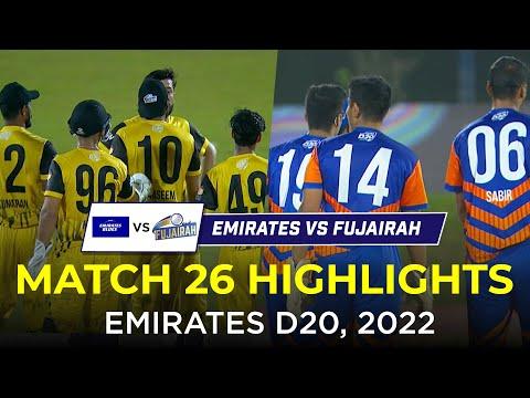 Emirates Blues vs Fujairah | Full Match Highlights | Emirates D20 2022