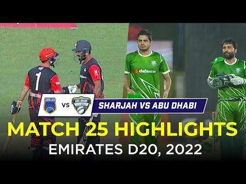 Sharjah vs Abu Dhabi | Full Match Highlights | Emirates D20 2022