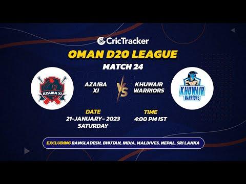 🔴 LIVE: MATCH 24 | AzaibaXI vs Khuwair Warriors| Oman D20 2023