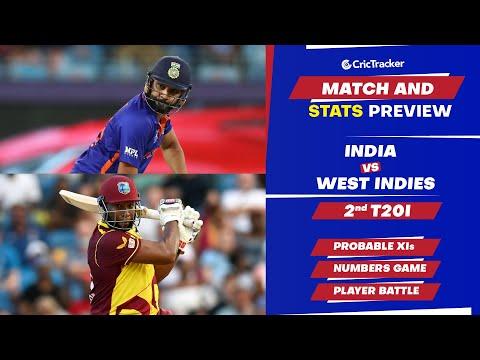 India vs West Indies - 2nd T20I, Predicted Playing XIs & Stats Preview