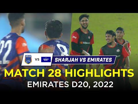 Sharjah vs Emirates Blues | Full Match Highlights | Emirates D20 2022