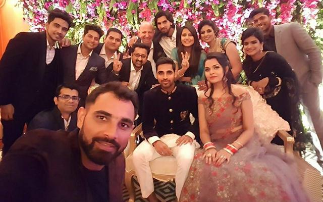 Team India at Bhuvneshwar Kumar's wedding