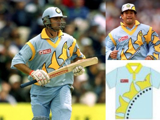 evolution of India's ODI jersey since 1985