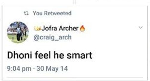 Jofra Archer Tweets