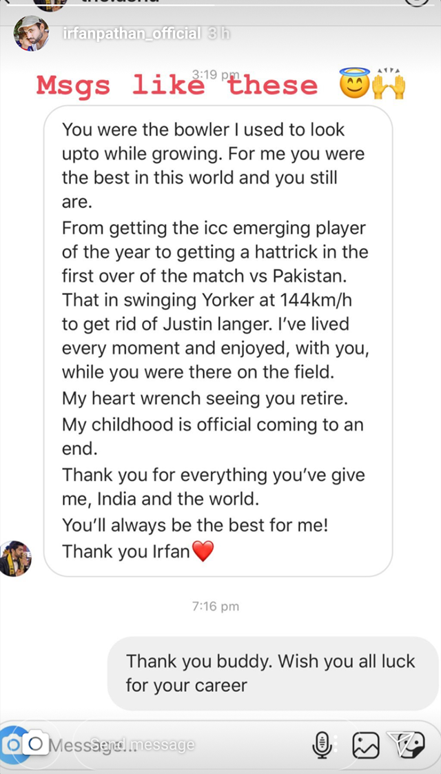 इरफान को फैन से मिला संदेश | Instagram