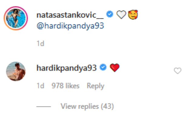 Hardik Pandya's comment