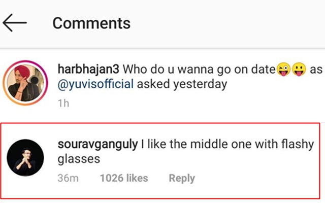 Sourav Ganguly's comment