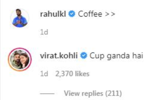 Virat Kohli's comment