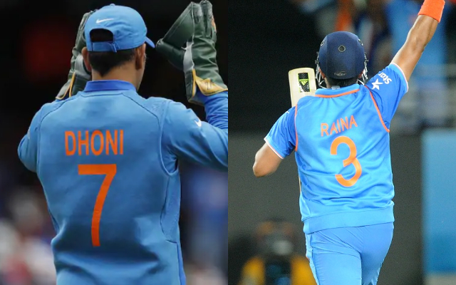 dhoni jersey number
