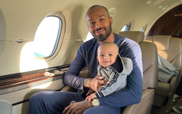 Hardik Pandya shares a cute picture with his son; Dinesh Karthik responds