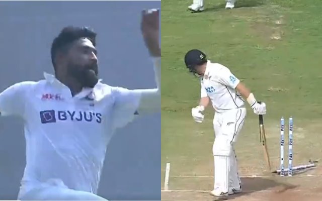 IND vs NZ: Mohammed Siraj sends back Ross Taylor in a quick succession with  a peach