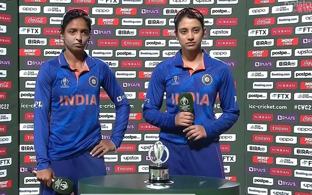 Women's World Cup 2022: Smriti Mandhana shares her player of the match award with Harmanpreet Kaur