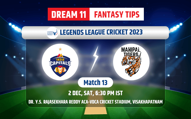 India Capitals vs Manipal Tigers Dream11 Team Today