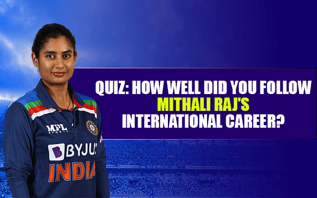 Mithali Raj featured in six ODI Women's World Cups, which is the most by any player.