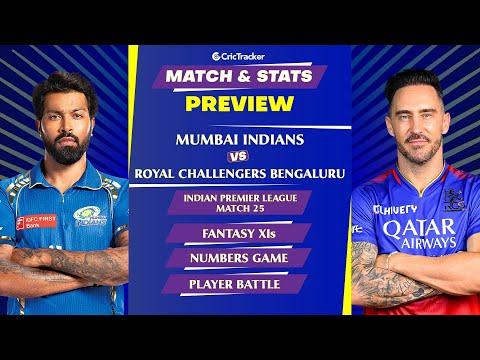 MI vs RCB | IPL 2024 | Match Preview and Stats | Fantasy 11 | Crictracker